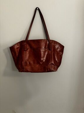 HOBO Chestnut Brown Leather Tote Bag